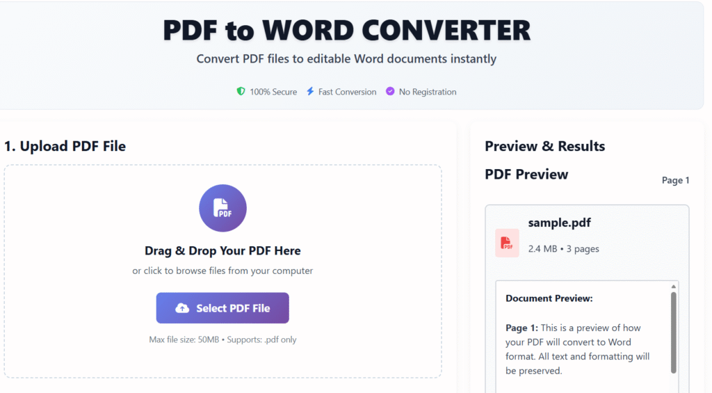 PDF to Word Converter Online Free