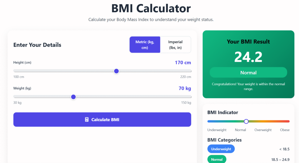 BMI Calculator Online