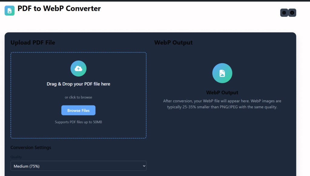 PDF to WebP converter online
