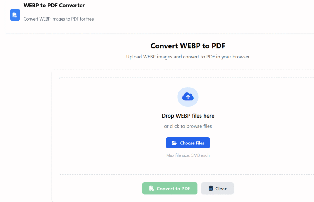 WebP to PDF Converter Online Free